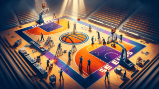 How Do They Change Basketball Court Logos?